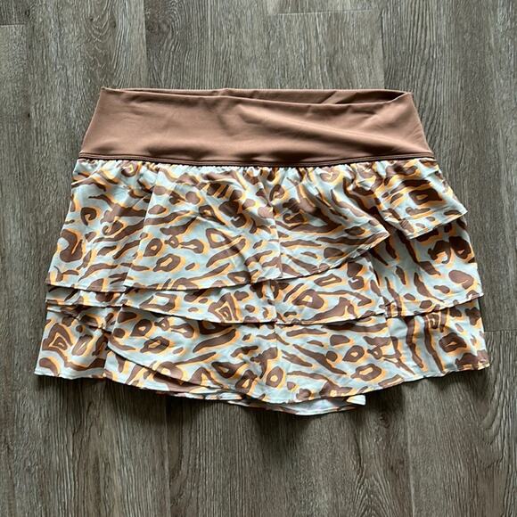 aerie Dresses & Skirts - Offline By Aerie Maggie Ruffle Tiered Leopard Print Skort